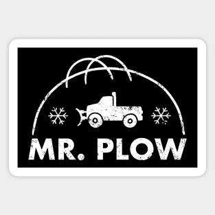 Mr. Plow B/W Logo Magnet